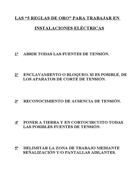 Las 5 Reglas De Oro Pdf