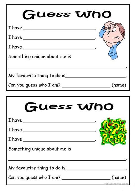 Guess Who Worksheet Free Worksheets Samples