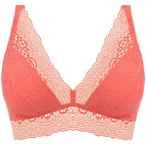 Freya Erin Bralette Bra Hot Coral Pink Aa3233hol Poinsettia Uk