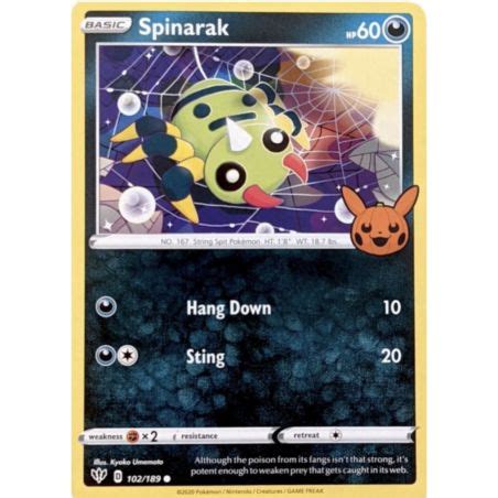 EN Pokémon Carte EB03 102 189 Spinarak Mimigal Halloween