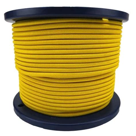 4mm Yellow Elastic Bungee Shock Cord 100 Metre Reel RopeServices UK