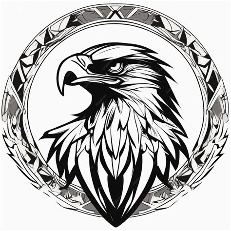 Premium AI Image | Majestic Tribal Eagle Logo