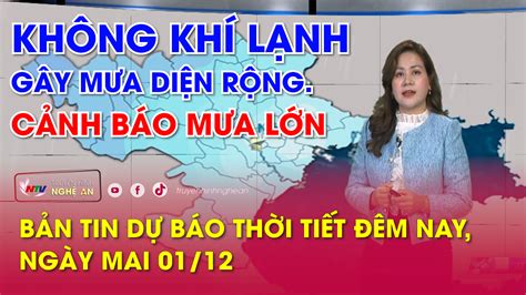 Dự báo Thời tiết đêm nay, ngày mai 01/12/2023 - Đài phát thanh và truyền hình Nghệ An