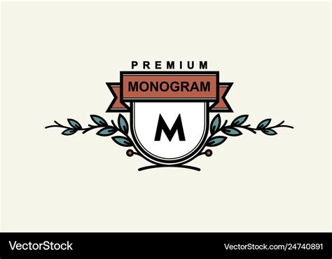 Premium Monogrammvorlage Für Ihre Embleme Logos Vektorbild