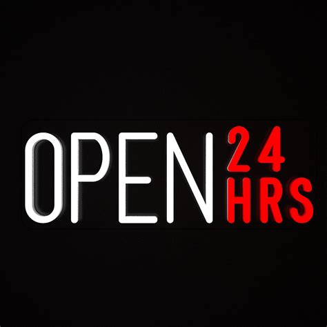 Open 24 Hours Neon Sign - HiNeon Custom Neon Sign