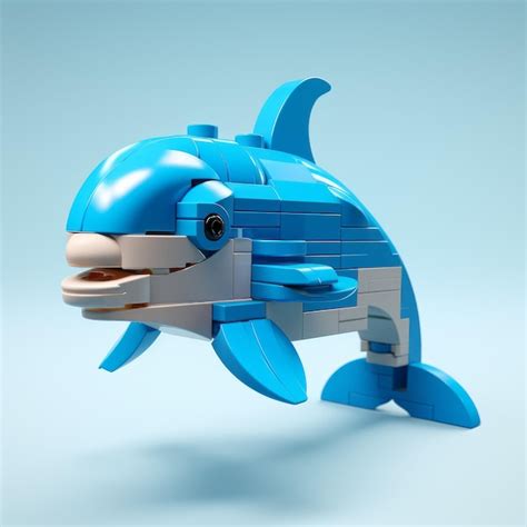 La Representación Hiperrealista De La Ballena Delfín De Lego Con