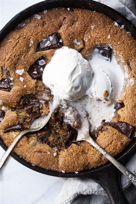 Ooey Gooey Chocolate Chunk Keto Skillet Cookie Gnom Gnom