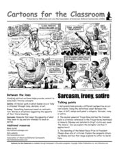 Cartoons for the Classroom: Sarcasm, Irony, and Satire Worksheet for ...