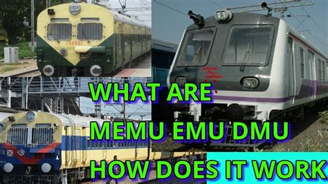 What Are MEMU EMU DMU Train How Does It Works YouTube