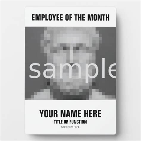 Employee Of The Month Plaque Template Database