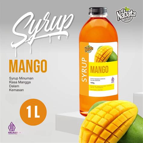 Sirup Mangga 1 Liter Nabata Food Syrup Mango Botol Plastik Lazada