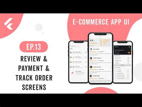 Flutter App UI E Commerce App EP 13 Review Payment Details Track