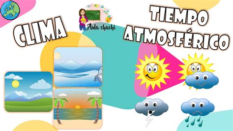 Clima Y Tiempo Atmosférico Aula Chachi Vídeos Educativos Para Niños Youtube