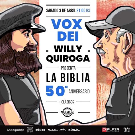 El sábado 3 de abril llega Vox Dei por Willy Quiroga a Mar del Plata