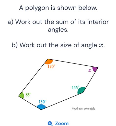 Solved A Polygon Is Shown Below A Work Out The Sum Of Its Interior