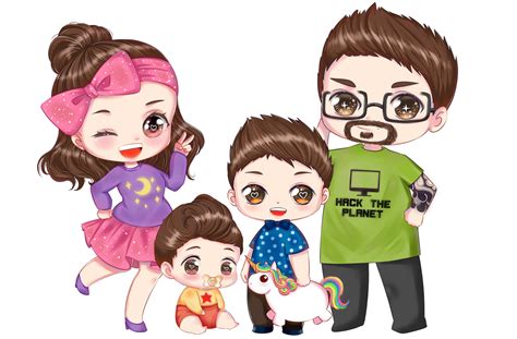 ArtStation - [Commissioned Work] Chibi Family