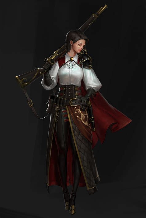 Artstation Gunner Ilsu Jang Steampunk Female Character Character Art Character Design