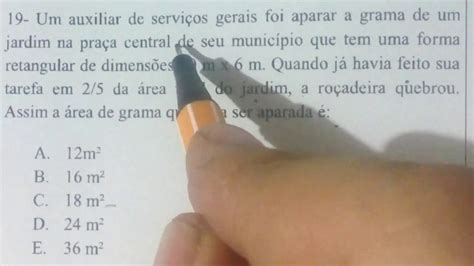 1 QuestÃo De Concurso De MatemÁtica BÁsica Resolvida Pe Questão 19