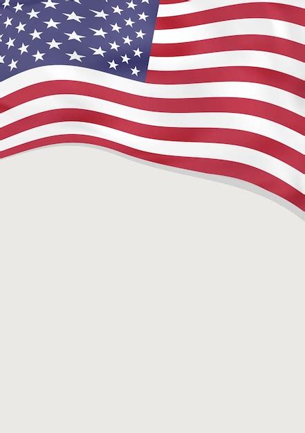 Premium Vector Leaflet Design With Flag Of United States Of America