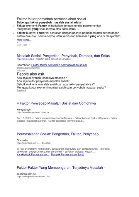 Umum2023 Read Faktor Faktor Penyebab Permasalahan Sosial Beberapa Faktor Penyebab Masalah