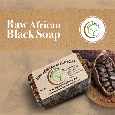 Natural Raw African Black Soap Bar 16 Oz For Dry And Irritated Skin