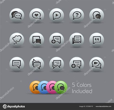 Bubble Icons Pearly Series Vector File Includes Color Versions Each