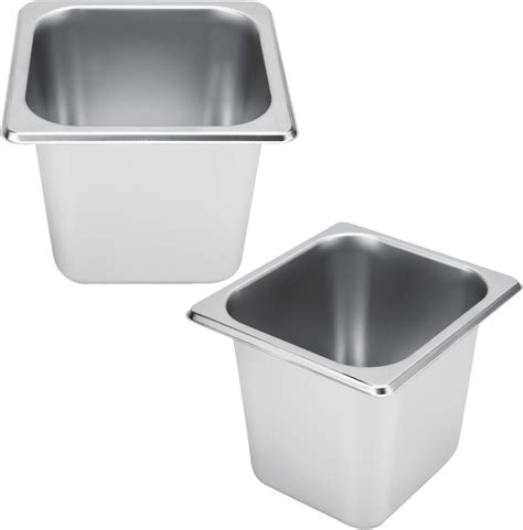 Pcs Deep Food Container L Oz Buffet Basin Stainless Steel Steam