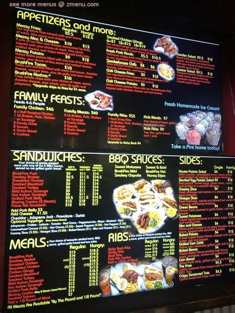 Online Menu of BrushFire BBQ Restaurant, Tucson, Arizona, 85707 - Zmenu