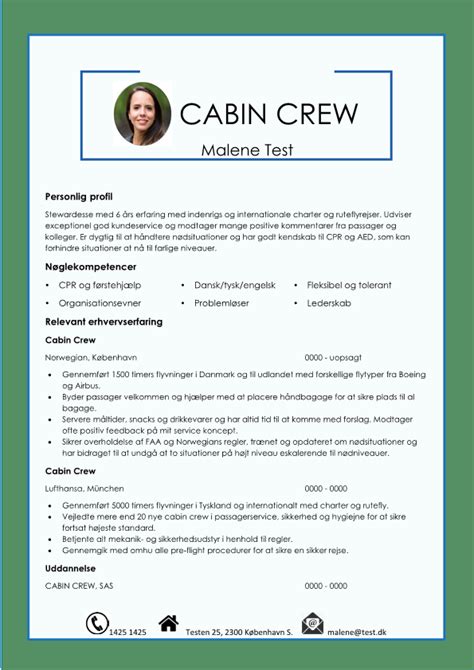 Cv Form Format For Cabin Crew