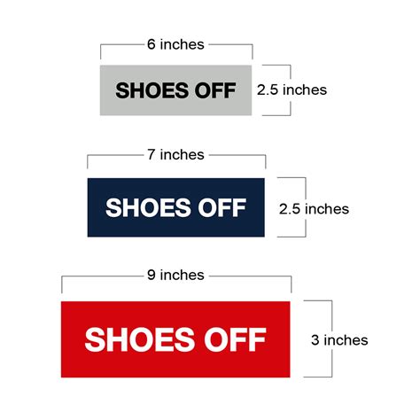 Basic Shoes Off Sign – Pacific Sign and Stamp