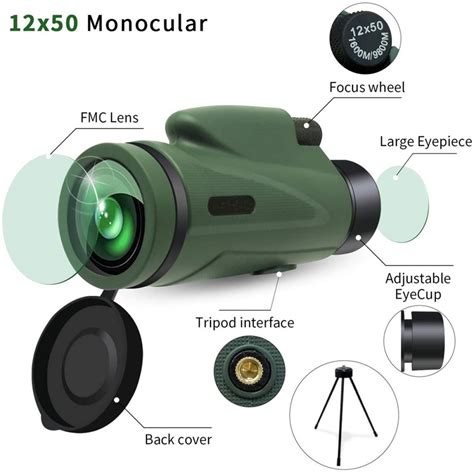 X Hd Monocular With Phone Holder Low Night Vision Monocular