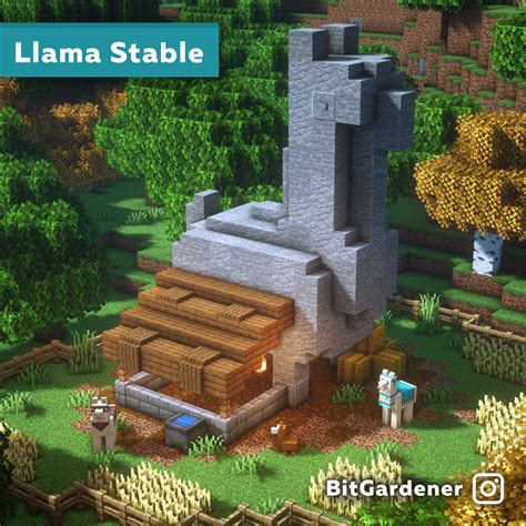 I Made A Llama Statue Minecraft Minecraft Houses Minecraft Farm