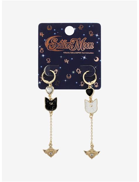 Sailor Moon Luna And Artemis Dainty Hoop Earrings Hot Topic