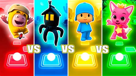 Oddbods Bubbles 🆚 Spider House Head 🆚 Pocoyo 🆚 Pinkfong Pogi 🎶 Who