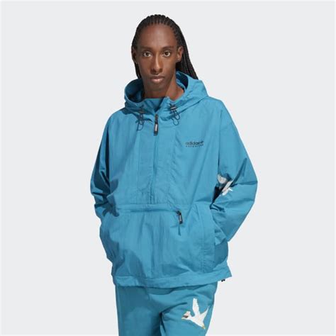 Adidas Adventure Graphic Windbreaker Turquoise Free Shipping With