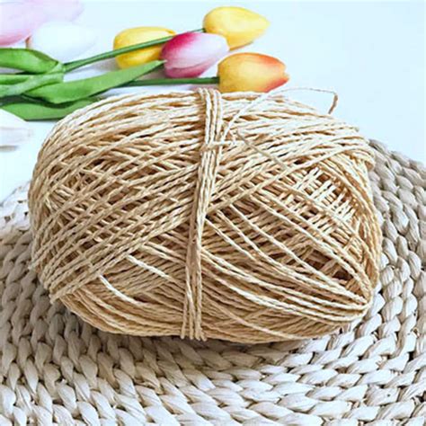 100gball Raffia Yarn Kintting Paper Straw Yarn For Crocheting Hat