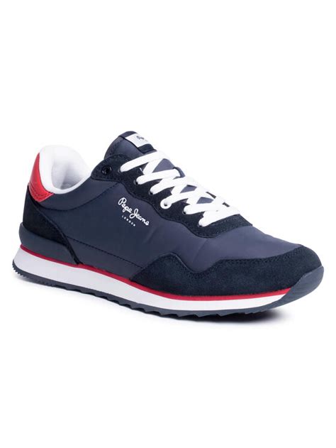 Pepe Jeans Sneakersy Cross 4 Basic PMS30608 Granatowy Modivo Pl