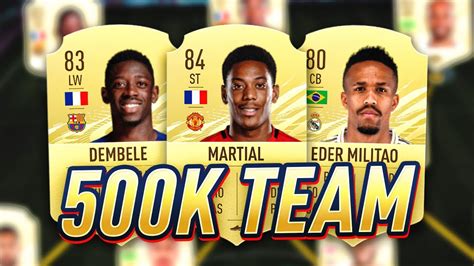 BEST POSSIBLE 500K WEEKEND LEAGUE TEAM 500K SQUAD BUILDER FIFA 21