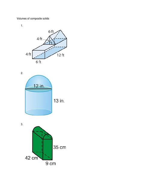 Volumes Of Composite Solids Pdf