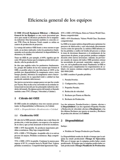 Pdf Eficiencia General De Los Equipos Dokumen Tips