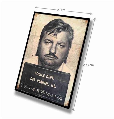 John Wayne Gacy Mugshot Hand Aged Reproduction Art Print A4 Size Numonday