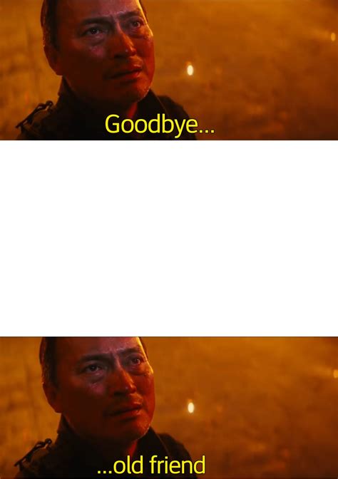 Goodbye old friend Blank Template - Imgflip