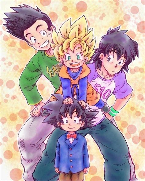 Dragon Ball Z Goku Goten Y Gohan Desenho Super Mario Goku Desenho