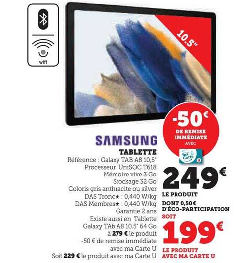 Promo Tablette Samsung Chez Hyper U Icatalogue Fr