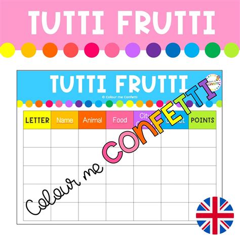 Profes Papel Tijera Tutti Frutti Game