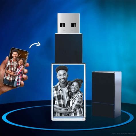 Custom Flash Drives With Engraved Photo In Crystal