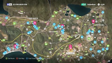 Forza Horizon 2 Treasure Map For Bucket List Stunts Reward Boards And