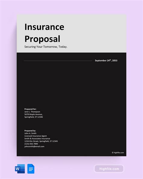 Insurance Proposal Template