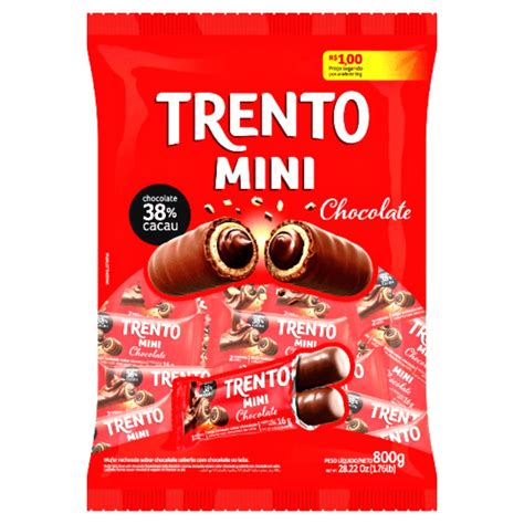 Chocolate Trento Mini Ao Leite PECCIN 800g Shopee Brasil