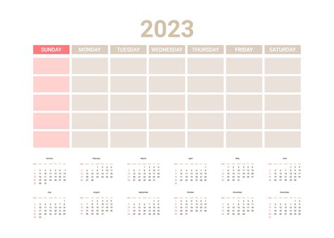 Planner English calendar of 2023 year, template daily schedule calender ...